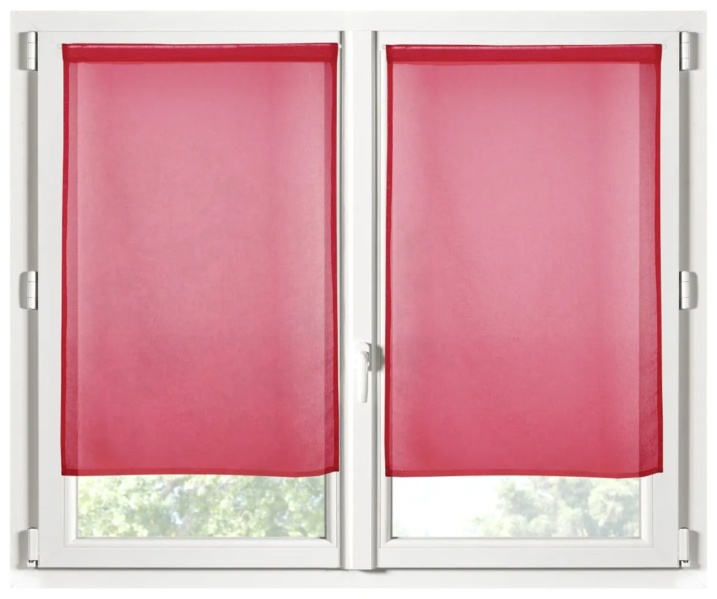 Σετ Κουρτίνες Παραθύρου (60x120) Με Τούνελ S-F Monna Rouge RA2B961014