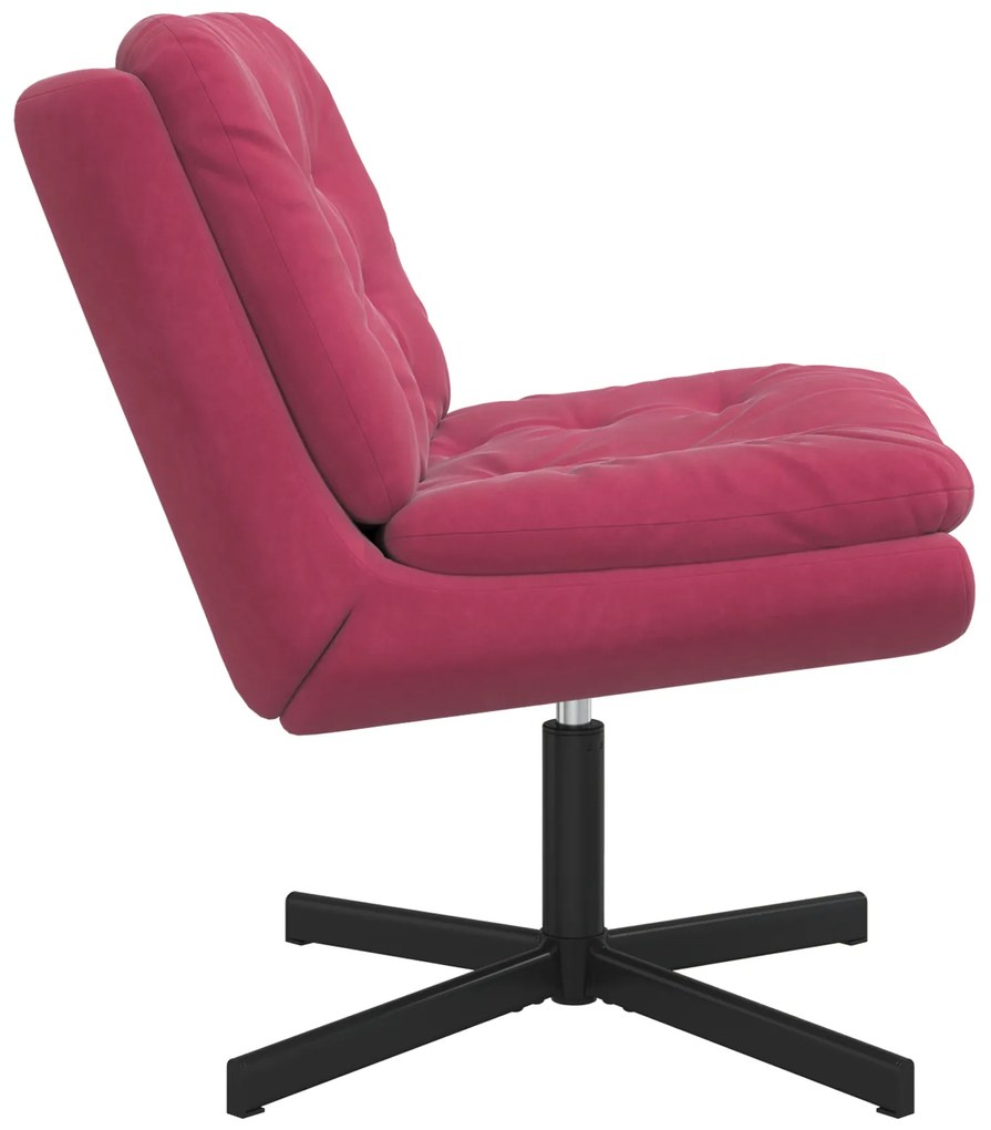 vidaXL Γυριστή Χαλαρωτική Καρέκλα Μπορντό 63 x 75 x 76 εκ Βελούδο