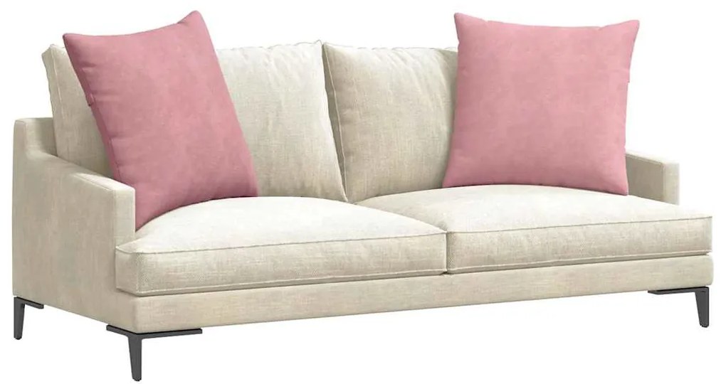 vidaXL Μαξιλάρι Καναπέ 2 pcs Ροζ 60 x 60 cm Υφασμάτινο Κορντουρά