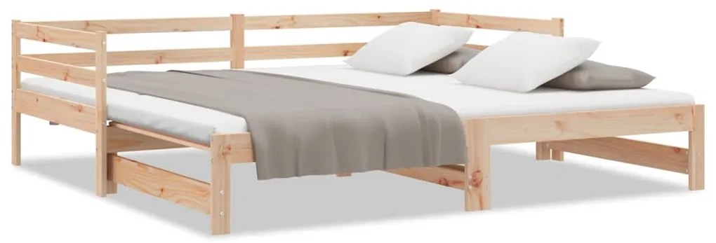 vidaXL Καναπές Κρεβάτι 2 x (90 x 200) εκ. από Μασίφ Ξύλο Πεύκου
