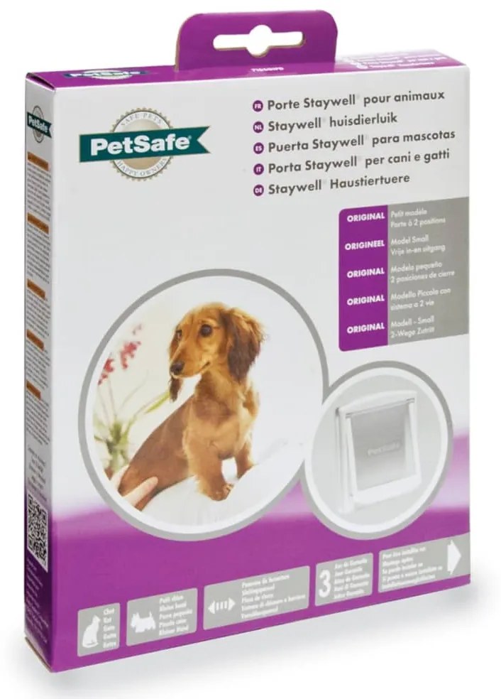 PetSafe Πόρτα Κατοικίδιου 2 Κατευθύνσεων 715 Μικρή Λευκή 17,8x15,2 εκ.