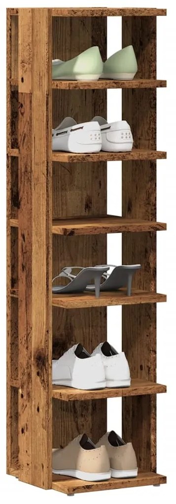 Παπουτσοθήκη Όψη Παλαιού Ξύλου 28x27x102 εκ. Επεξ. Ξύλο