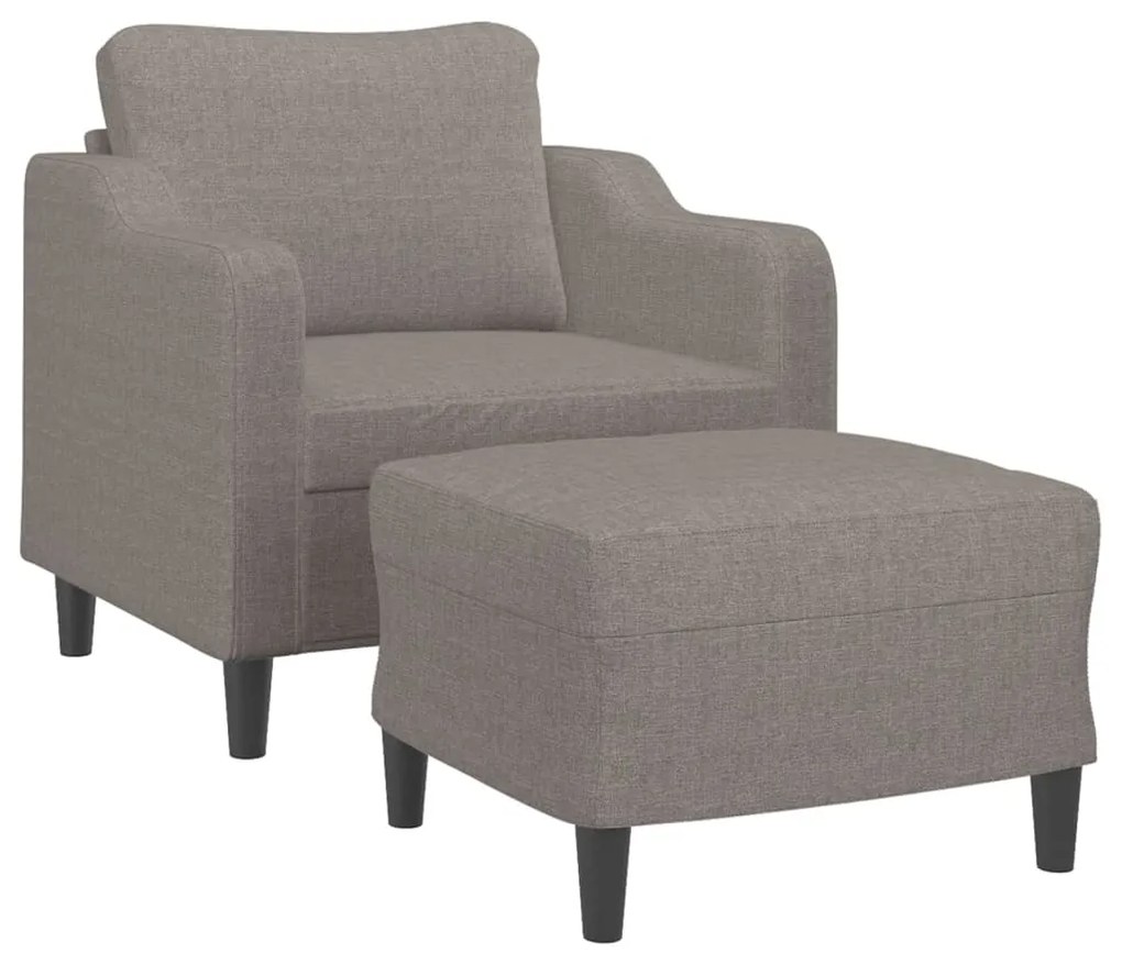 vidaXL Πολυθρόνα Taupe 60 εκ. από Υφασμάτινη με Υποπόδιο
