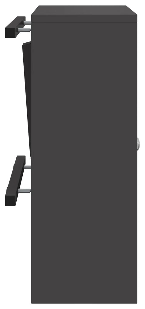 vidaXL γραμματοκιβώτιο Μαύρο 30 x 23 x 55 εκ. Ατσάλι