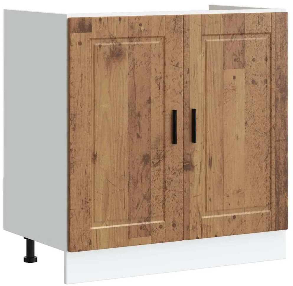 vidaXL Ντουλάπι βάσης νεροχύτη Porto Παλιό Ξύλο 80x46x81,5 cm