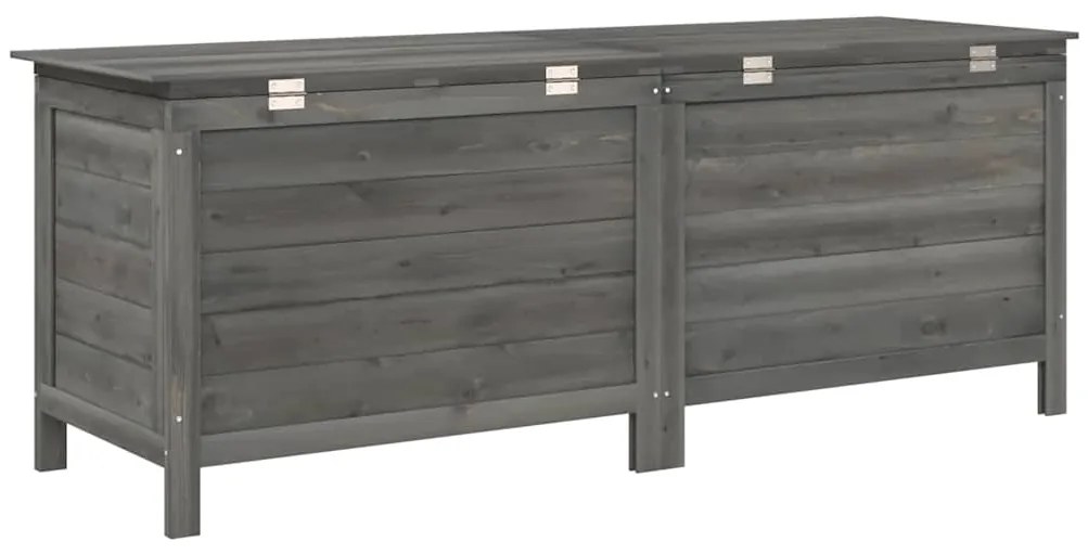 vidaXL Μπαούλο Αποθ. Κήπου Ανθρακί 150x50x56,5 εκ Μασίφ Ξύλο Ελάτης