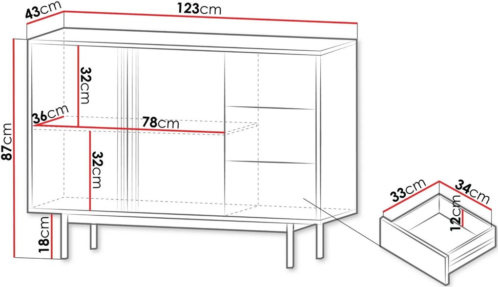 Μπουφές Alsy Reg II-Mpez Anoixto