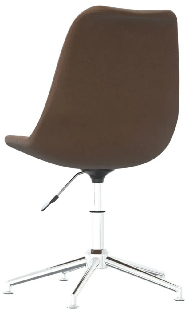 vidaXL Καρέκλες Τραπεζαρίας Περιστρεφόμενες 2 τεμ. Καφέ Υφασμάτινες