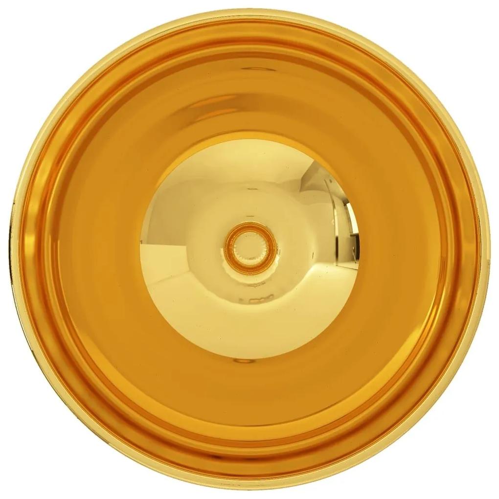 Νιπτήρας Χρυσός 32,5 x 14 εκ. Κεραμικός - Χρυσό