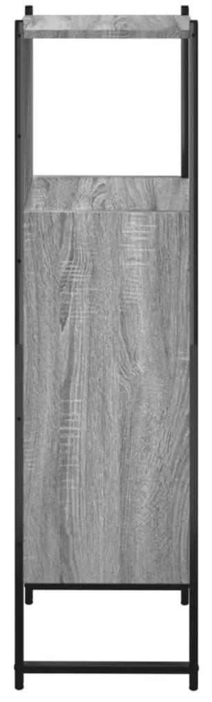Ντουλάπι Μπάνιου Γκρι Sonoma 33x33x120,5 εκ. Επεξεργασμένο Ξύλο - Γκρι