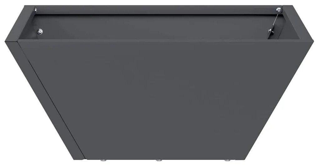 vidaXL Γλάστρα Κήπου Ανθρακί 35 x 35 x 15 εκ. Ατσάλι