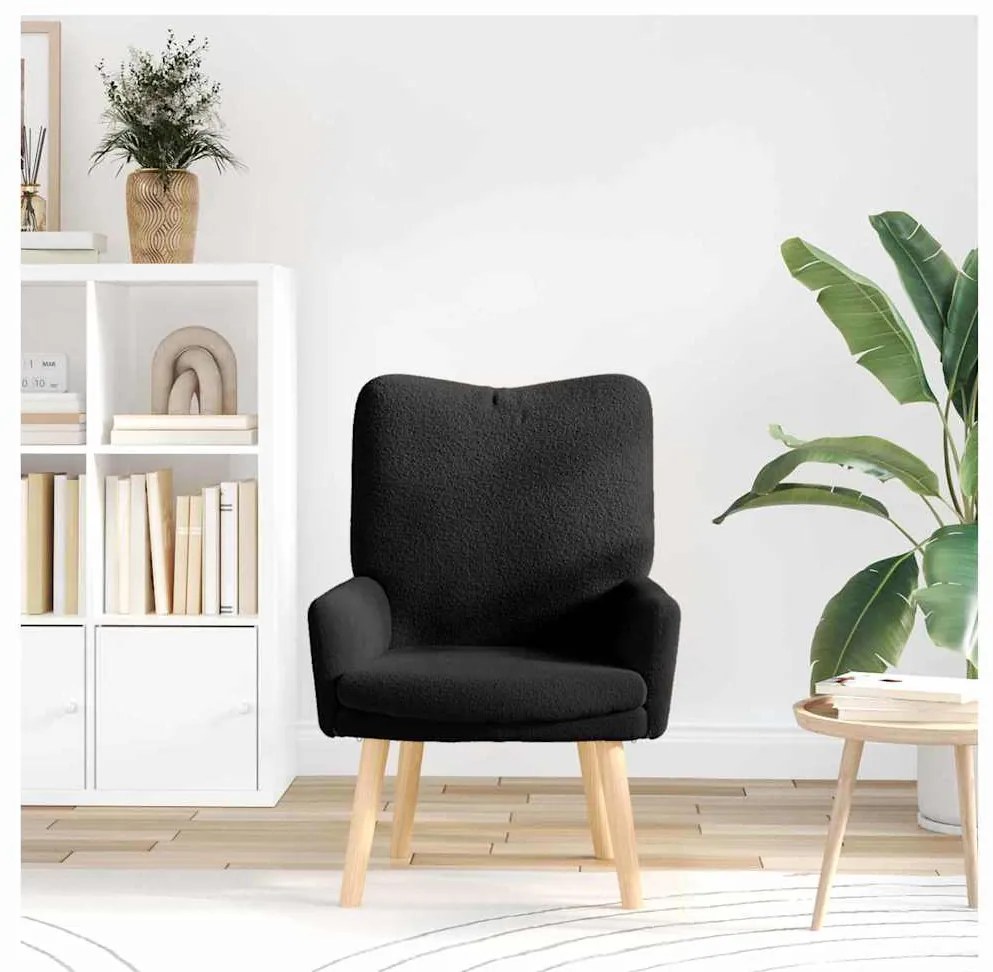 vidaXL Χαλαρωτική Πολυθρόνα Μαύρο 63 x 67 x 94 εκ. ύφασμα