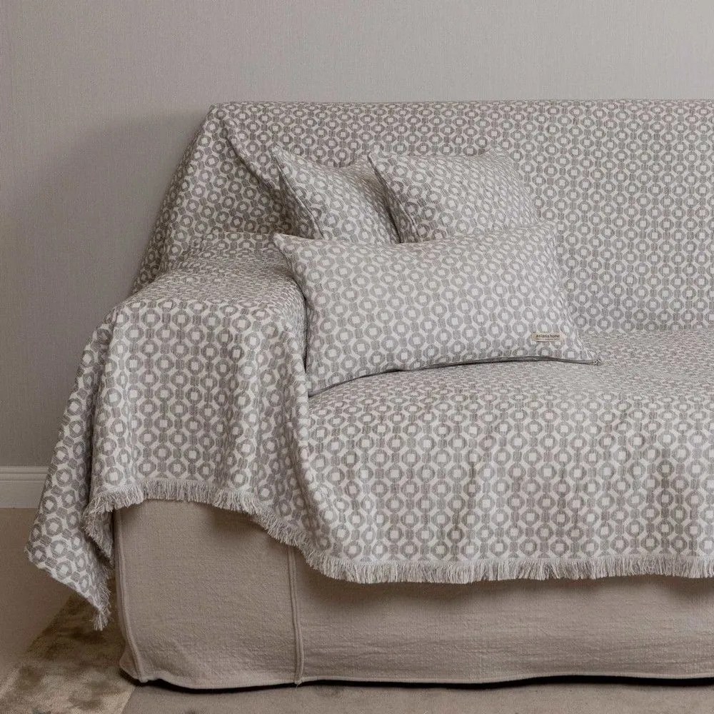 Ριχτάρι Vermio Grey-Sugar Aslanis Home Πολυθρόνα 180x180cm Cotton,Polycotton