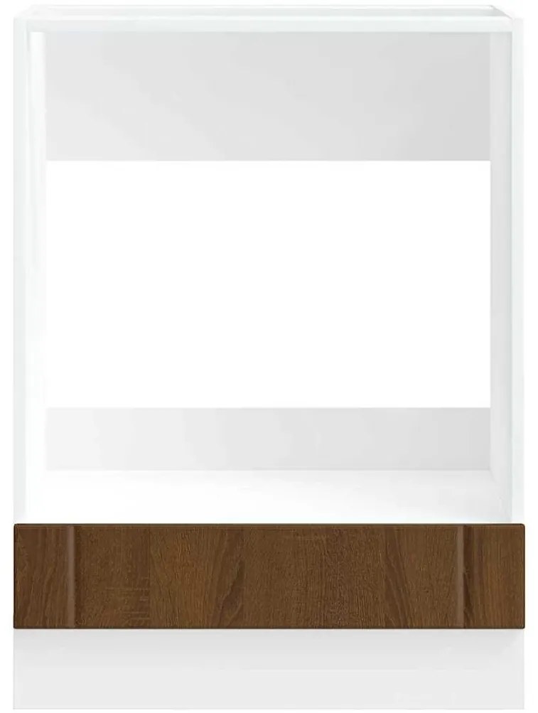 ντουλάπι φούρνου vidaXL "Lucca" Καφέ δρυς καπλαμά Ξύλο