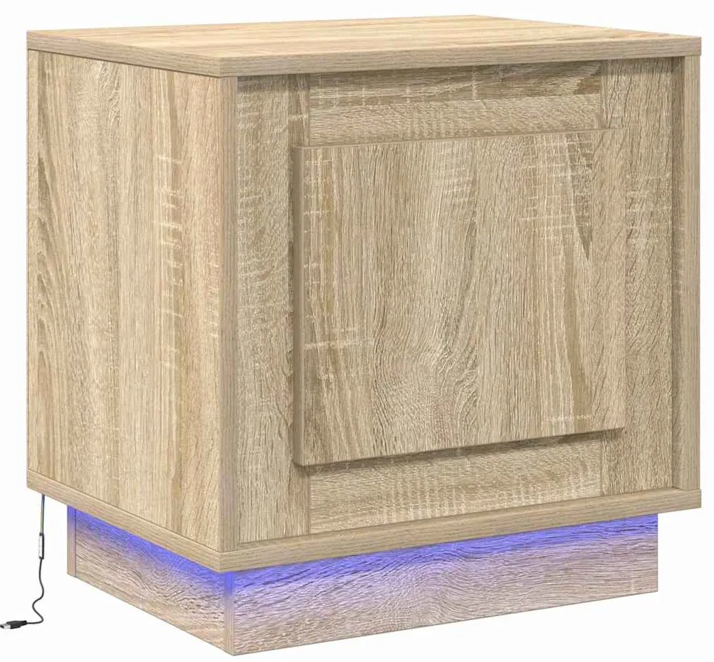 vidaXL Κομοδίνο με Sonoma Δρυς 44 x 34.5 x 45 εκ Επεξεργασμένο ξύλο