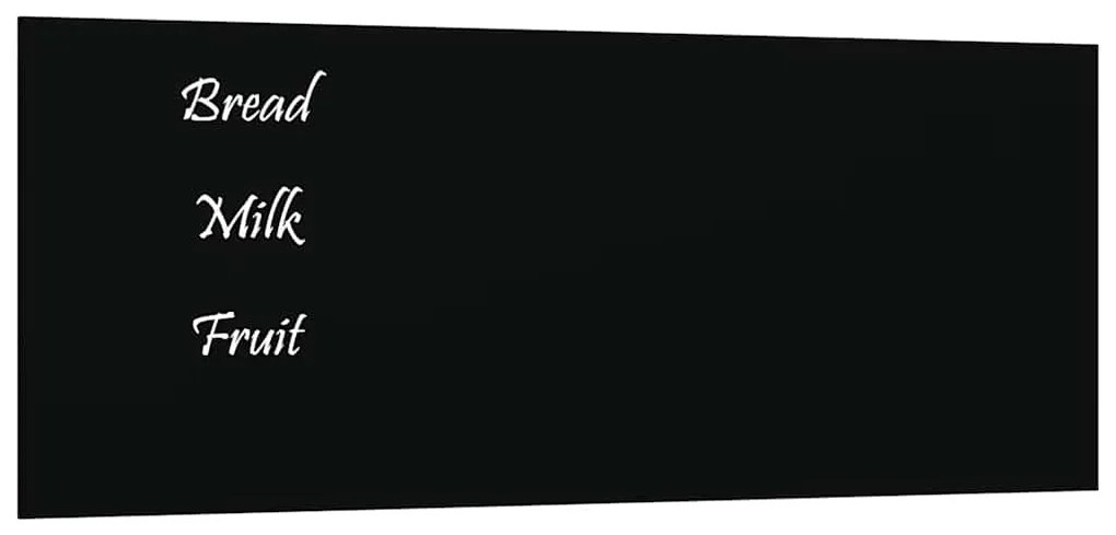 vidaXL Πίνακας Επιτοίχιος Μαγνητικός Μαύρος 50 x 20 εκ. Ψημένο Γυαλί