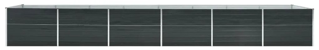 vidaXL Ζαρντινιέρα Υπερυψωμένη Ανθρακί 600x80x77 εκ. Γαλβαν. Χάλυβας