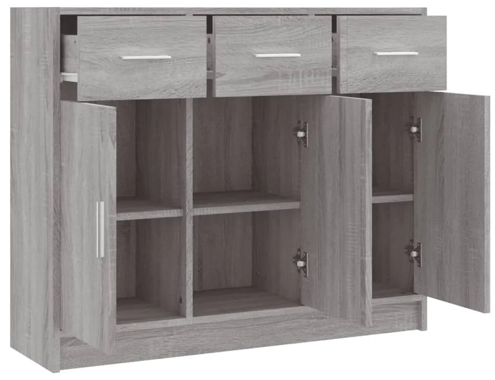 vidaXL Ντουλάπι Γκρι Sonoma 91 x 28 x 75 εκ. από Επεξεργασμένο Ξύλο