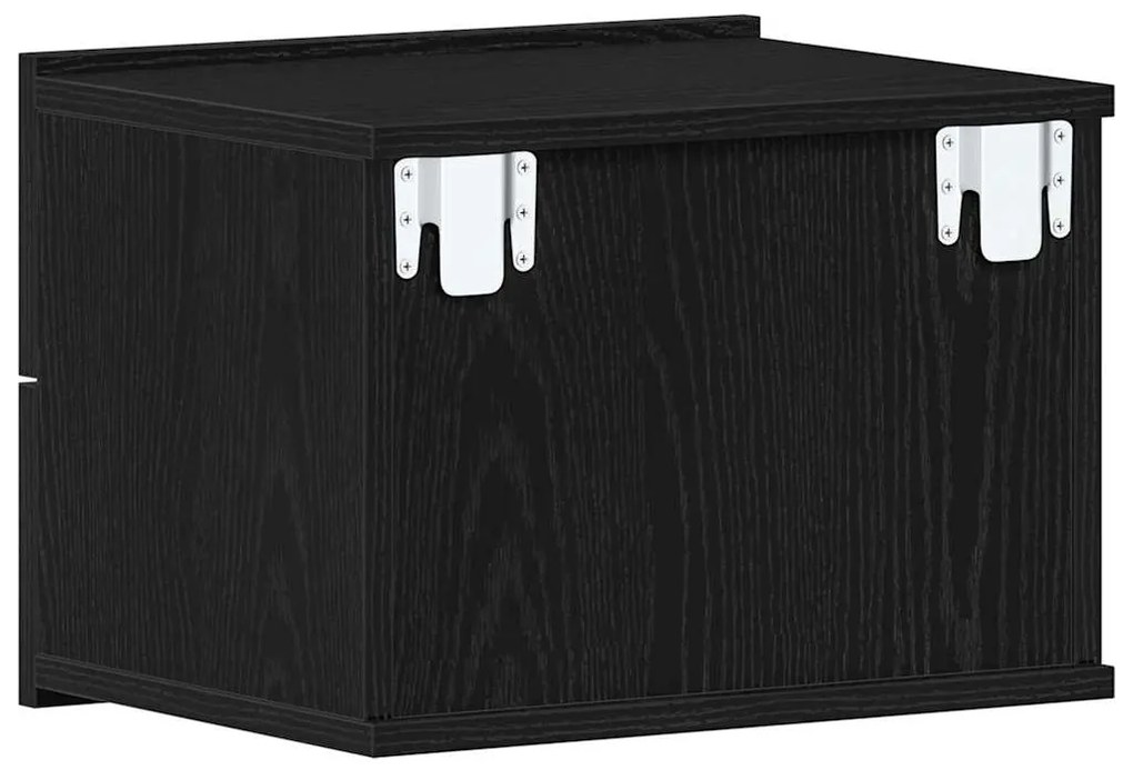 vidaXL Κομοδίνο Μαύρη δρυς 40 x 30 x 30 εκ Επεξεργασμένο ξύλο