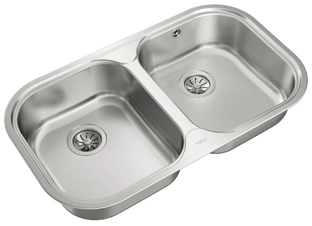 Νεροχύτης Inox TEKA 2 Γούρνες  για Ένθετη Τοποθέτηση 82.8x48.5cm STYLO 2B TOTAL Σαγρέ 11107038