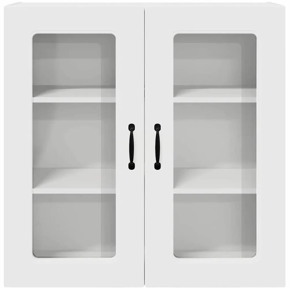 vidaXL Κρεμαστό ντουλάπι κουζίνας με ράφι Λευκό 80 x 31 x 80 εκ.