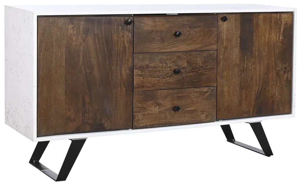 Σκευοθήκη DKD Home Decor Λευκό Σκούρο καφέ Ξύλο από Μάνγκο 150 x 40 x 80 cm