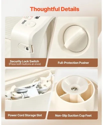 VEVOR Meat Slicer, 180W Electric Deli Slicer Machine with 170 mm Sharp Blade, Home Meat-Slicer with 60-90 RPM Slicing Speed, 0-15 mm Adjustable Thickness, for Frozen Meat, Ham, Baguett & Prime Steak