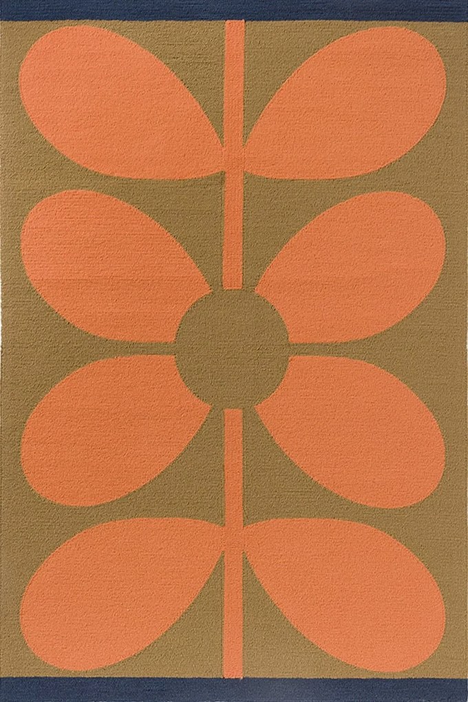 Χαλί Giant Sixties Stem 463703 Tomato Red-Taupe Orla Kiely 200X280cm