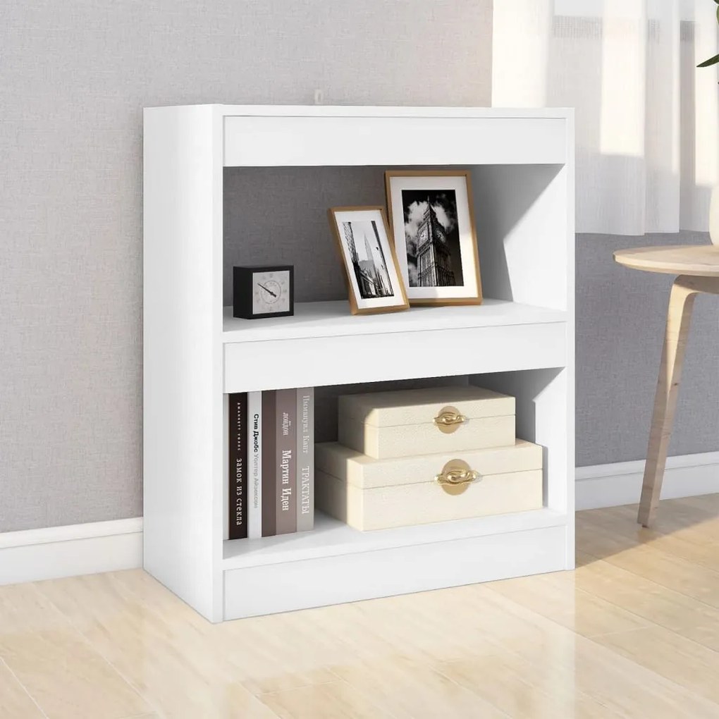 vidaXL Βιβλιοθήκη/Διαχωριστικό Χώρου Λευκό 60x30x72 εκ. Επεξ. Ξύλο
