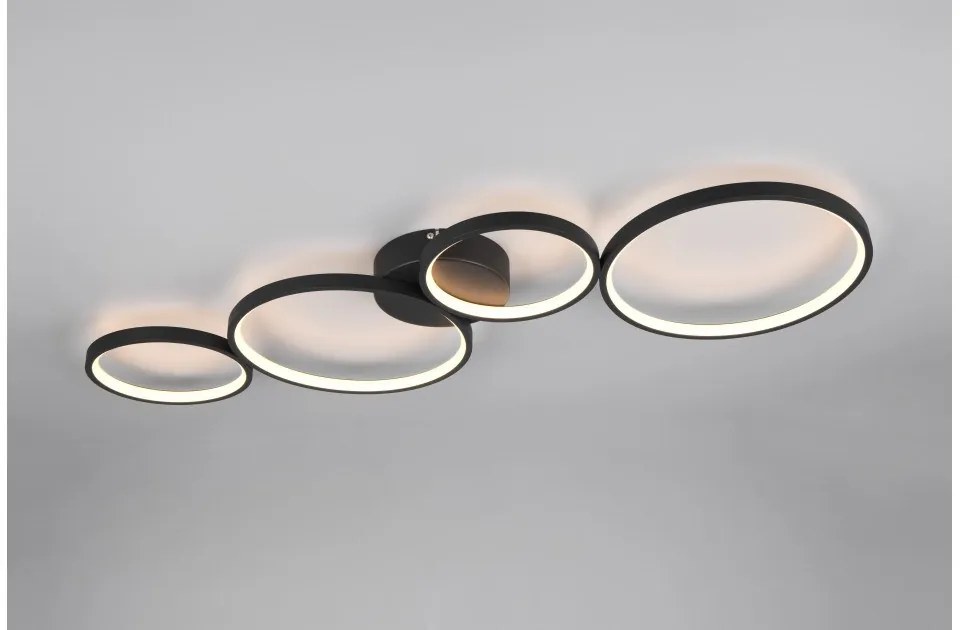 Πλαφονιέρα Φωτιστικό Οροφής LED 37W Switch Dimmer Rondo Trio Lighting-622610432-Μαύρο 622610432