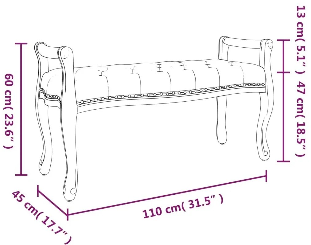 Πάγκος 110 x 45 x 60 εκ. Λινός - Μπεζ