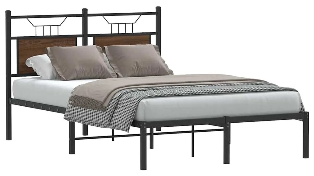 Πλαίσιο Κρεβατιού Χωρ. Στρώμα Καφέ Δρυς 120x190 εκ. Επ. Ξύλο