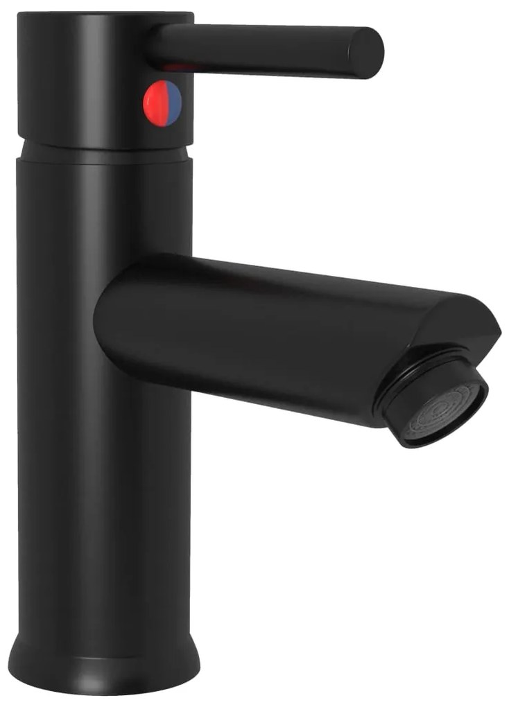 vidaXL Μπαταρία Νιπτήρα Μπάνιου Μαύρη 130 x 176 χιλ.