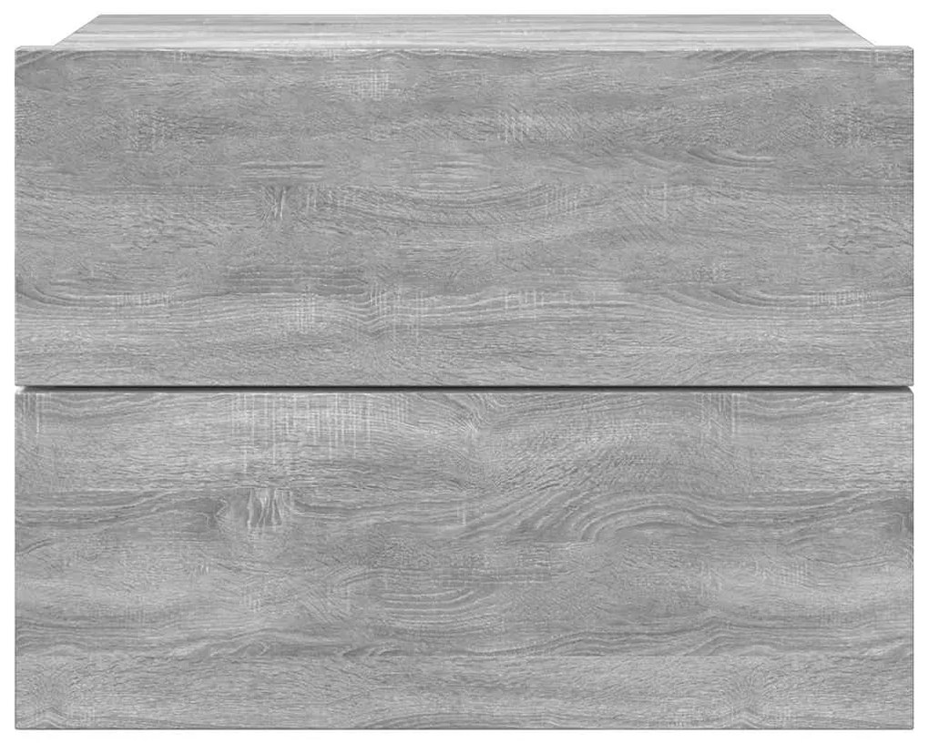 vidaXL Κομοδίνα 2 Τεμ. Γκρι Sonoma 40x30x30 εκ. από Επεξεργασμένο Ξύλο