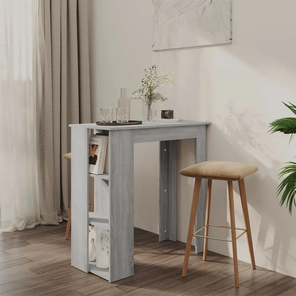 Τραπέζι Κονσόλα Γκρι Sonoma 102x50x103,5 εκ. από Επεξεργ. Ξύλο 812964