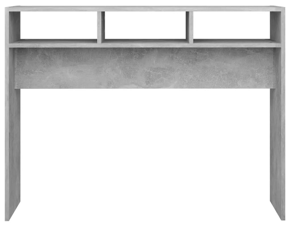 vidaXL Τραπέζι Κονσόλα Γκρι Σκυροδέματος 105x30x80 εκ. από Μοριοσανίδα