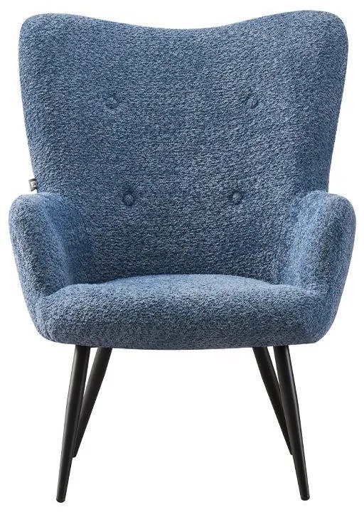 Πολυθρόνα C-06 Fylliana με Μεταλλικά Πόδια και Σιέλ Ύφασμα 80x75x97 εκ. 80x75x97 εκ.