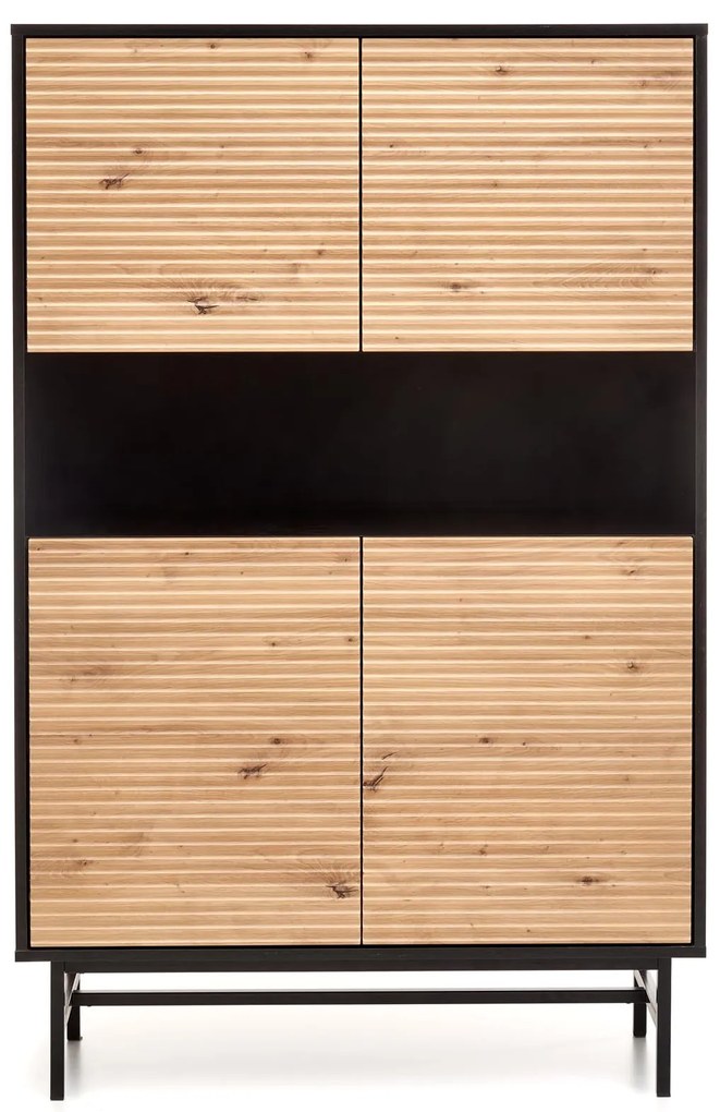 MURANO KM-3 chest, color: artisan oak/black DIOMMI V-PL-MURANO-KM-3