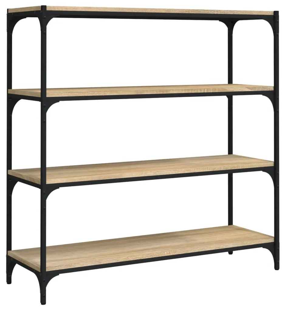 vidaXL Βιβλιοθήκη Sonoma Δρυς 100x33x100 εκ. Επεξεργ. Ξύλο &amp; Ατσάλι
