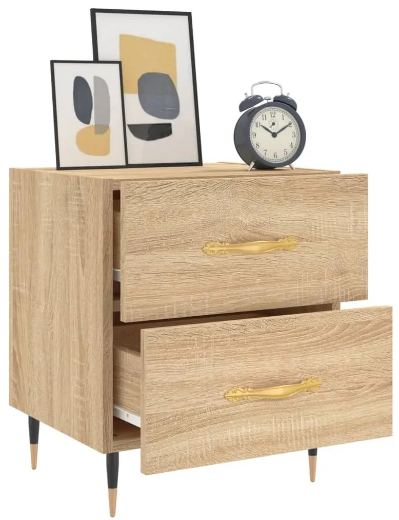 vidaXL Κομοδίνο Sonoma Δρυς 40 x 35 x 47,5 εκ. από Επεξεργασμένο Ξύλο