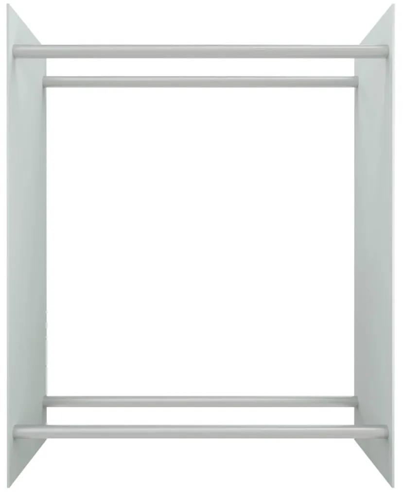 Ράφι Καυσόξυλων Λευκό 80 x 35 x 100 εκ. από Ψημένο Γυαλί