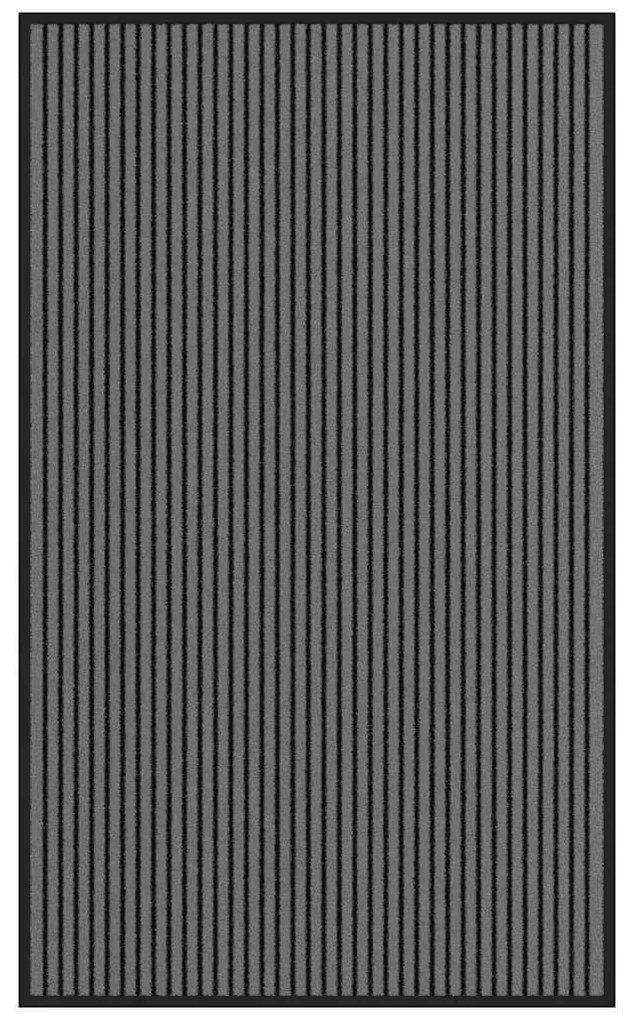 vidaXL Στρώμα πόρτας Ριγέ μαύρο και γκρι 90x150 cm