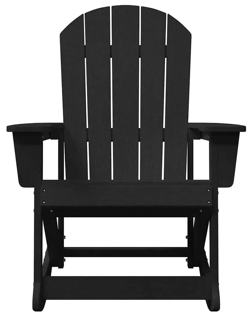 vidaXL Καρέκλα Ροκ Άνταροντζ Μαύρη 73.5x92x90 cm HDPE