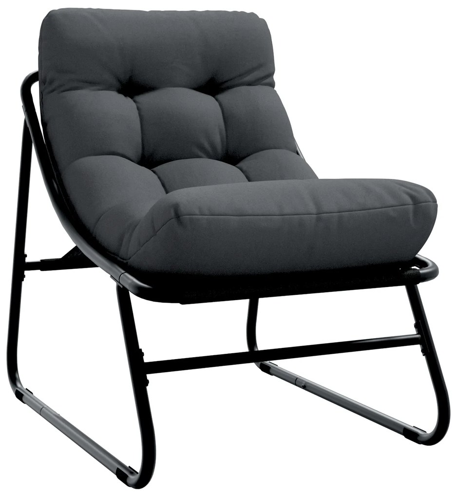 vidaXL Εξωτερικά Έπιπλα 3 pcs Μαύρο 110 x 81 x 71εκ. Μέταλλο