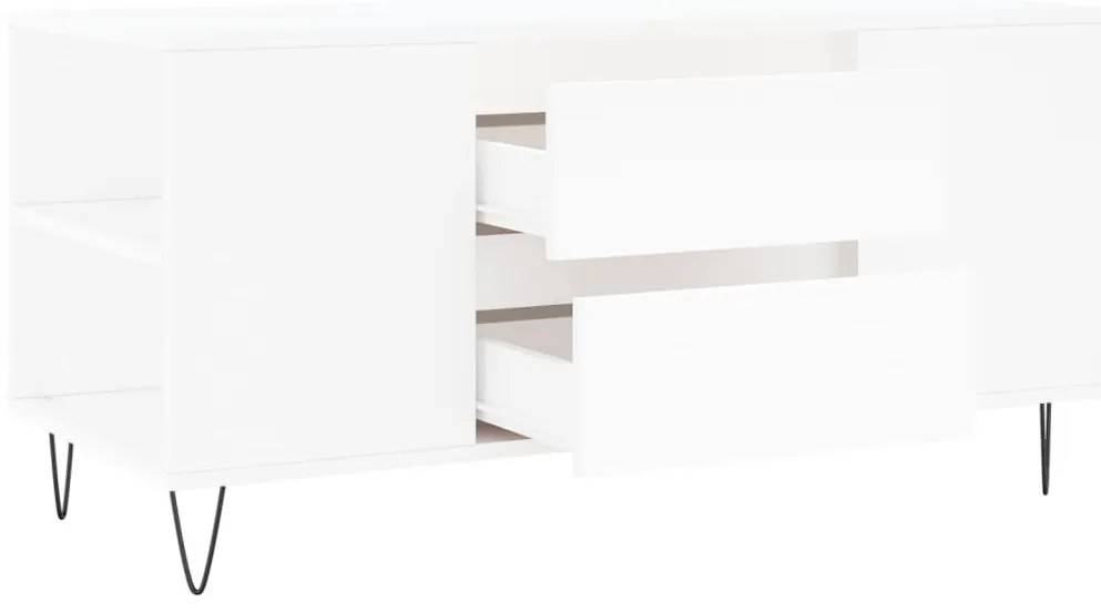 vidaXL Τραπεζάκι Σαλονιού Λευκό 102x44,5x50 εκ. από Επεξεργασμένο Ξύλο