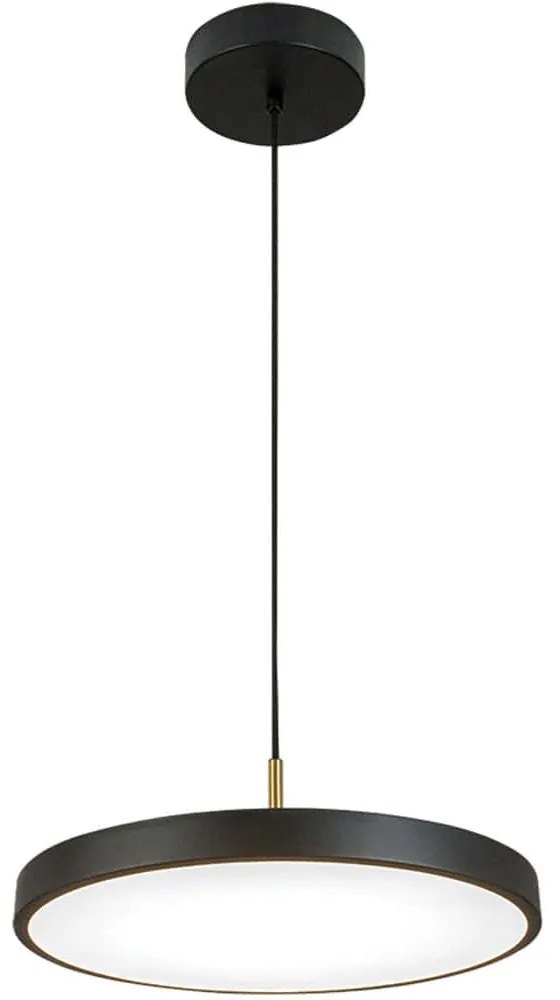 Φωτιστικό Οροφής 25145 Φ40x3,5cm Dim Led 1582lm 17W 3000K Black-Brass