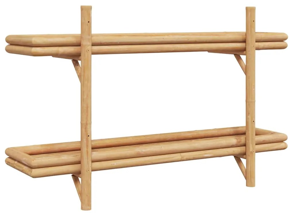 vidaXL Επιτοίχιο Ράφι με ράφι Επιτοίχιο Καφέ 100 x 26 x 60 εκ. Μπαμπού