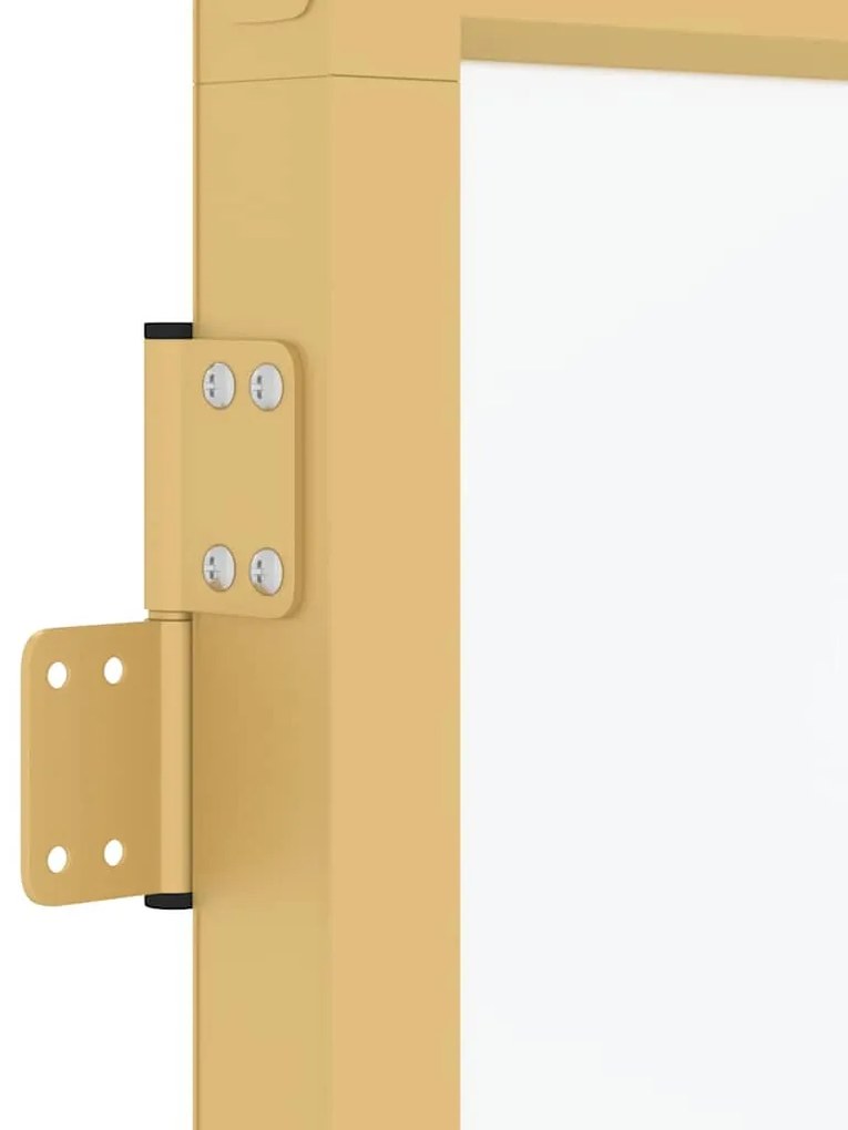 vidaXL Εσωτερική Πόρτα Χρυσή 76 x 201,5 εκ. Ψημένο Γυαλί &amp; Αλουμίνιο