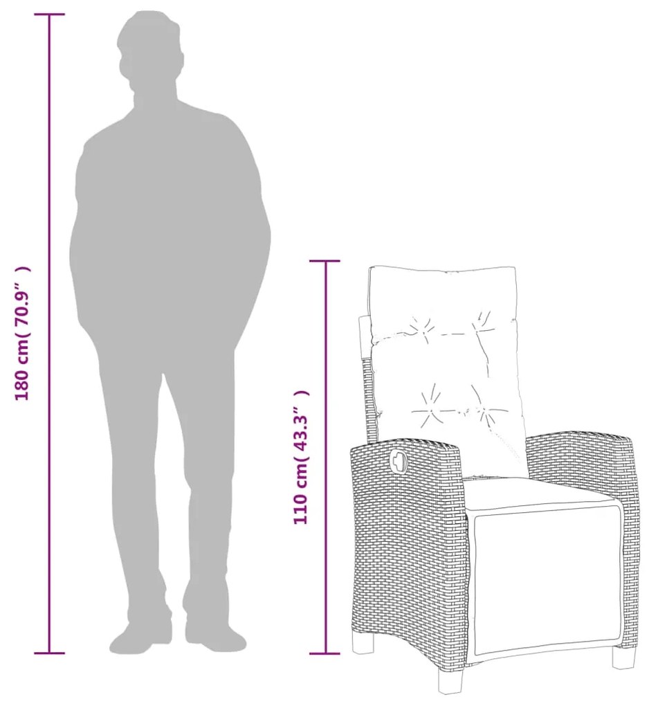 Σετ Τραπεζαρίας Κήπου 7 Τεμ. Μαύρο Συνθετικό Ρατάν με Μαξιλάρια 3212958