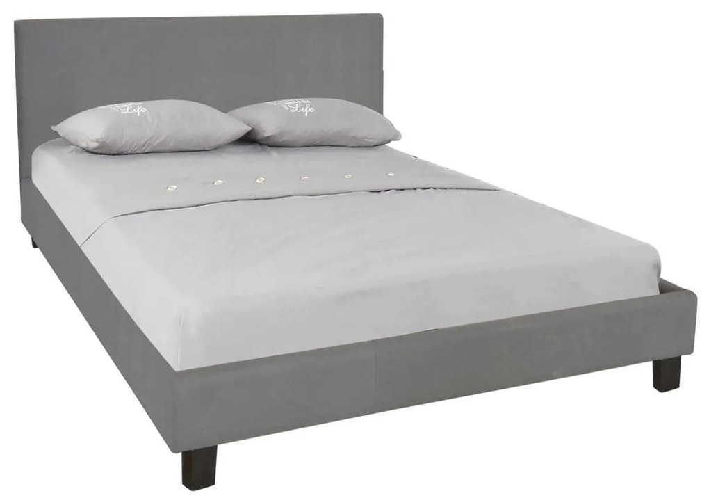 Κρεβάτι Wilton Διπλό Ύφασμα Γκρι . Διάσταση: 169x213x89(Στρώμα 160x200)cm